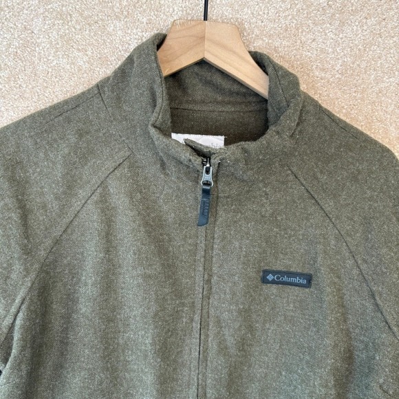 Columbia Wool Blend Jacket Womens Size Medium Green Mid-Weight Lined - Picture 3 of 8